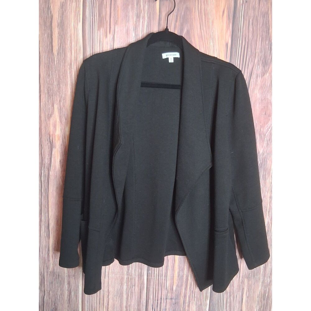 Max studio black long sleeve open cardigan size 1XL
